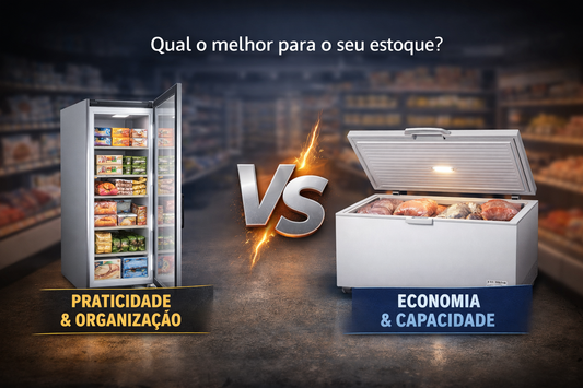 Freezer horizontal ou vertical: qual escolher para o seu estoque?